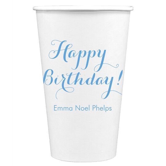 Darling Happy Birthday Paper Coffee Cups